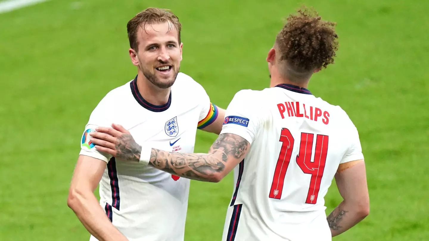 Kalvin Phillips in action for the England National Team