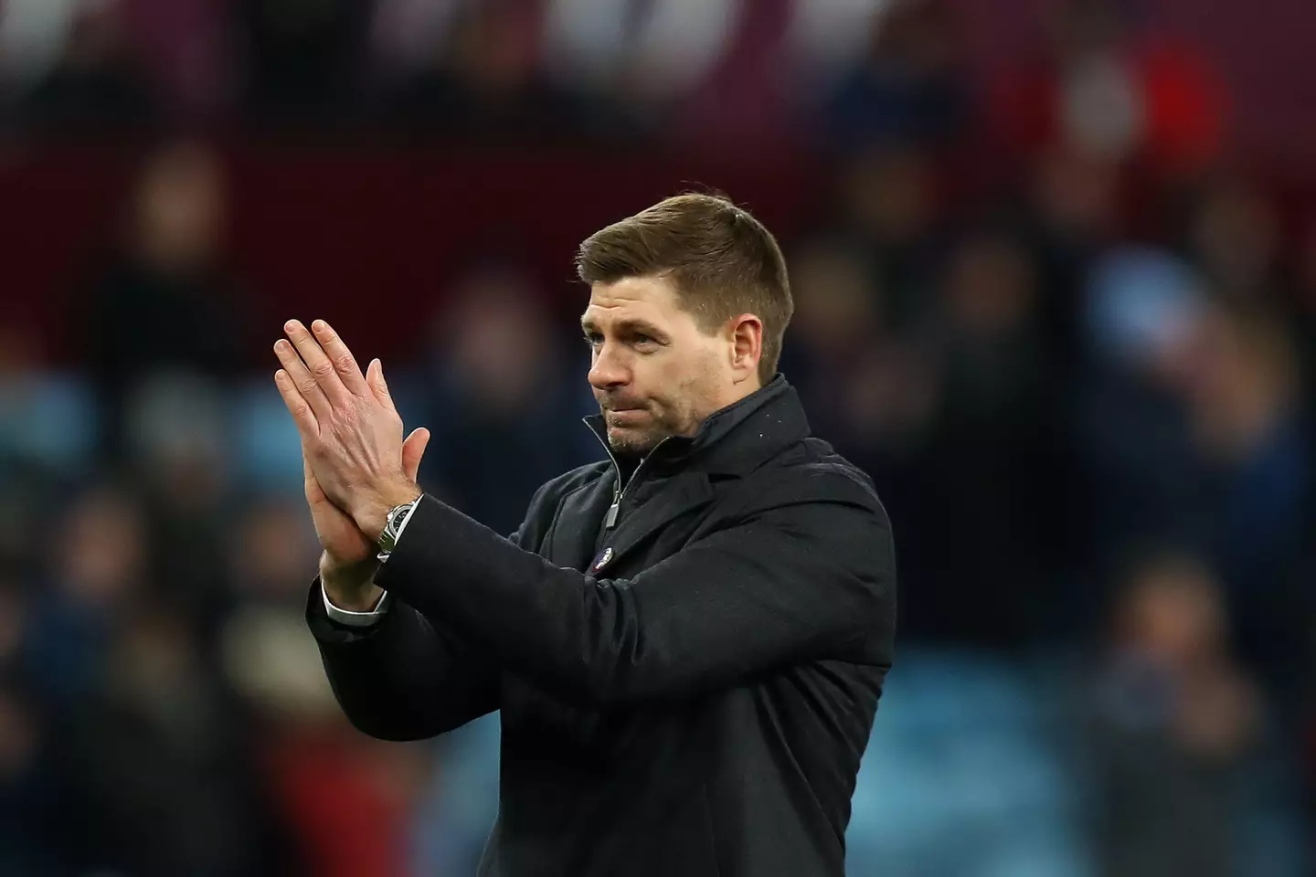 Gerrard during his time as Villa manager. (Image