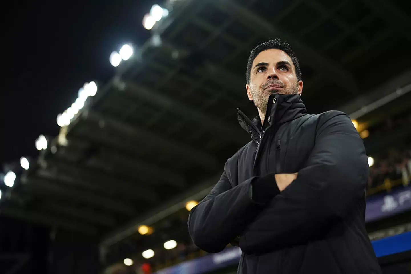 Arteta has come under fire for his selected lineup vs Club Brugge. (Image: Alex Bierens de Haan - UEFA/UEFA via Getty Images)