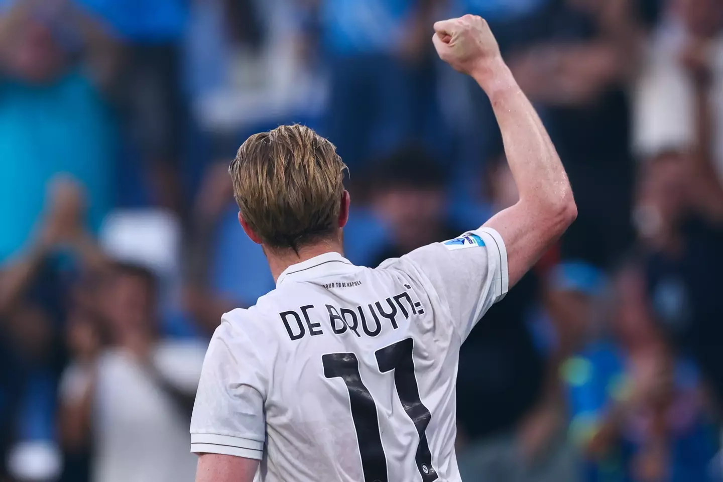Kevin de Bruyne celebrates. Image: Luca Amedeo Bizzarri / Contributor via Getty