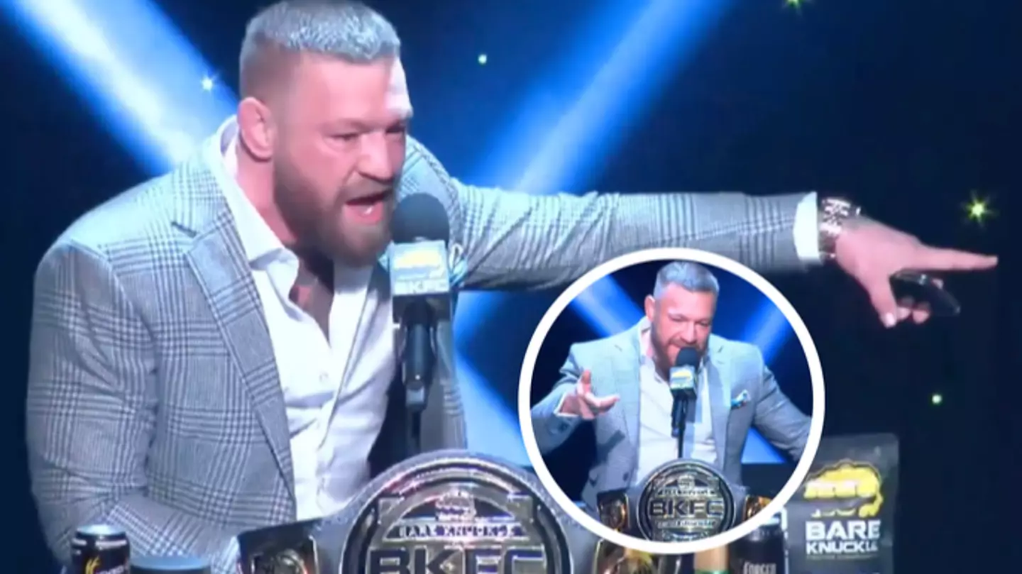 Fans are seriously concerned as Conor McGregor gatecrashes BKFC press conference and the footage has gone viral