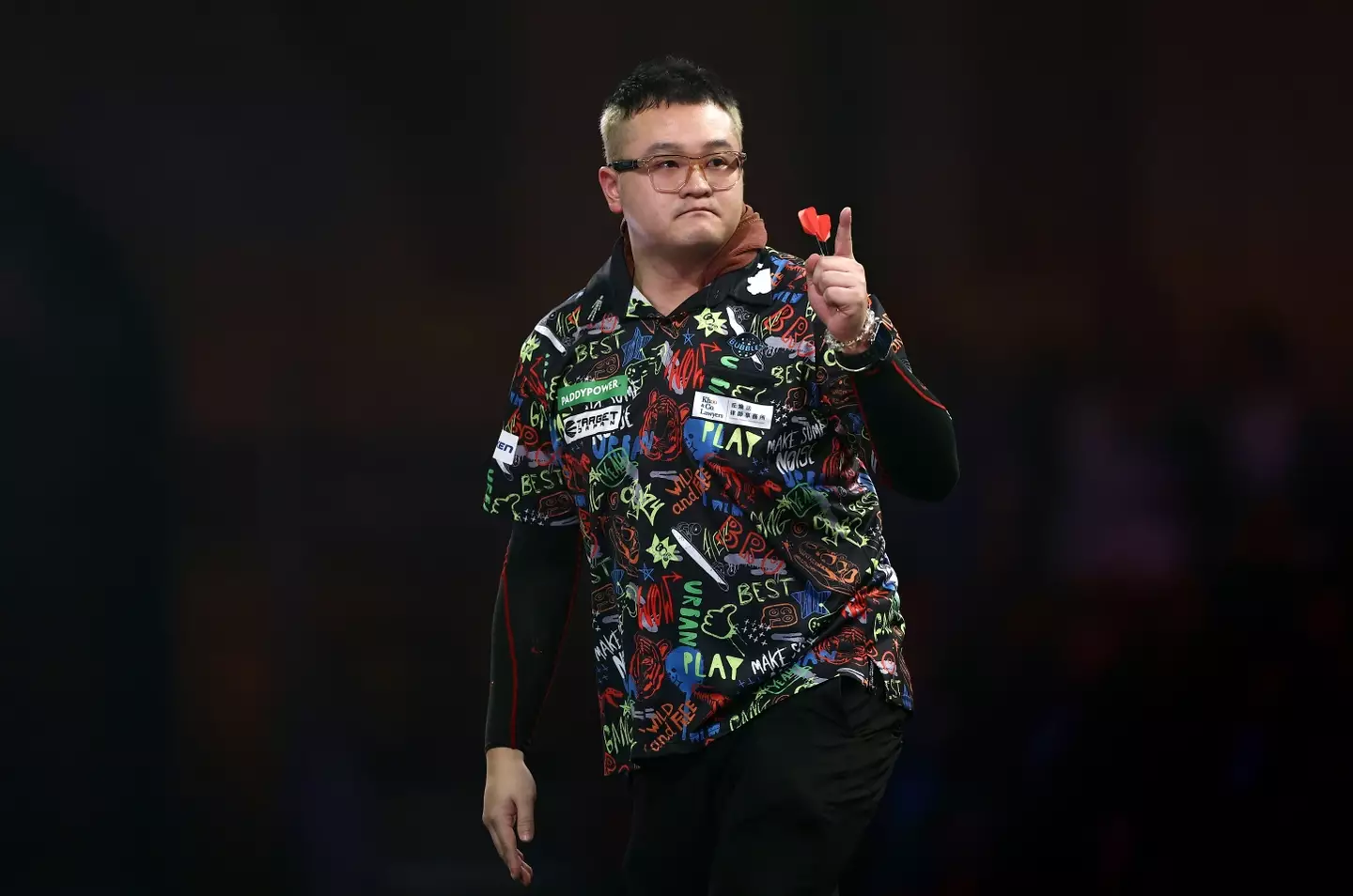 Lok Yin Lee on his Ally Pally debut. Image credit: Getty