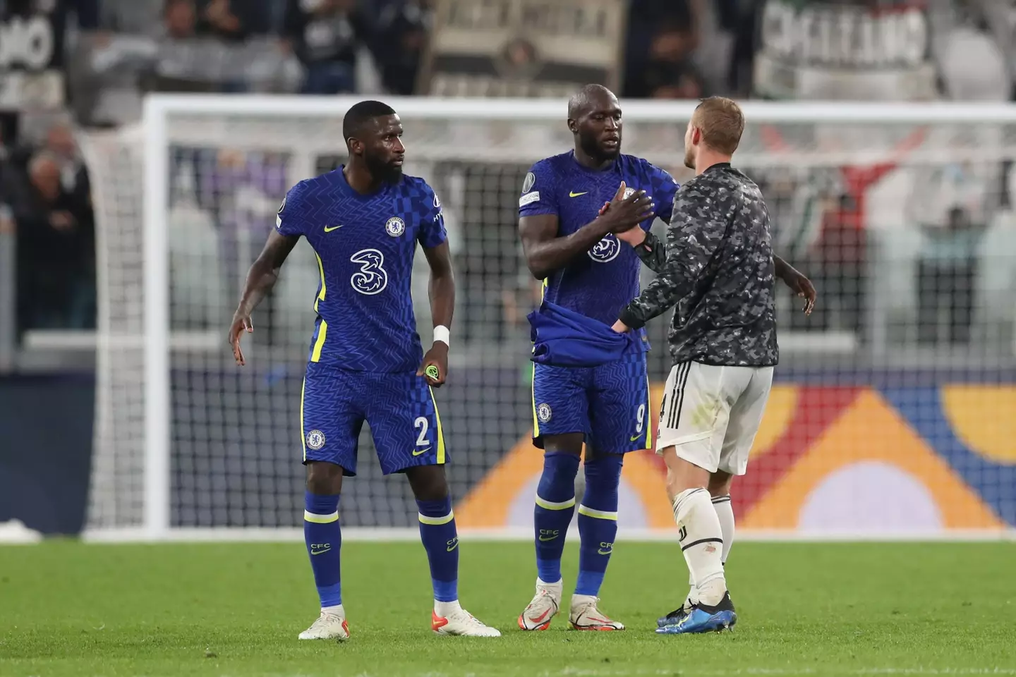 Matthijs de Ligt with Antonio Rudiger and Romelu Lukaku. (Alamy)