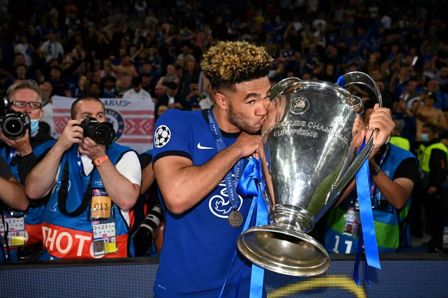 The England star won the Champions League with Chelsea in 2021. (Image: Getty)