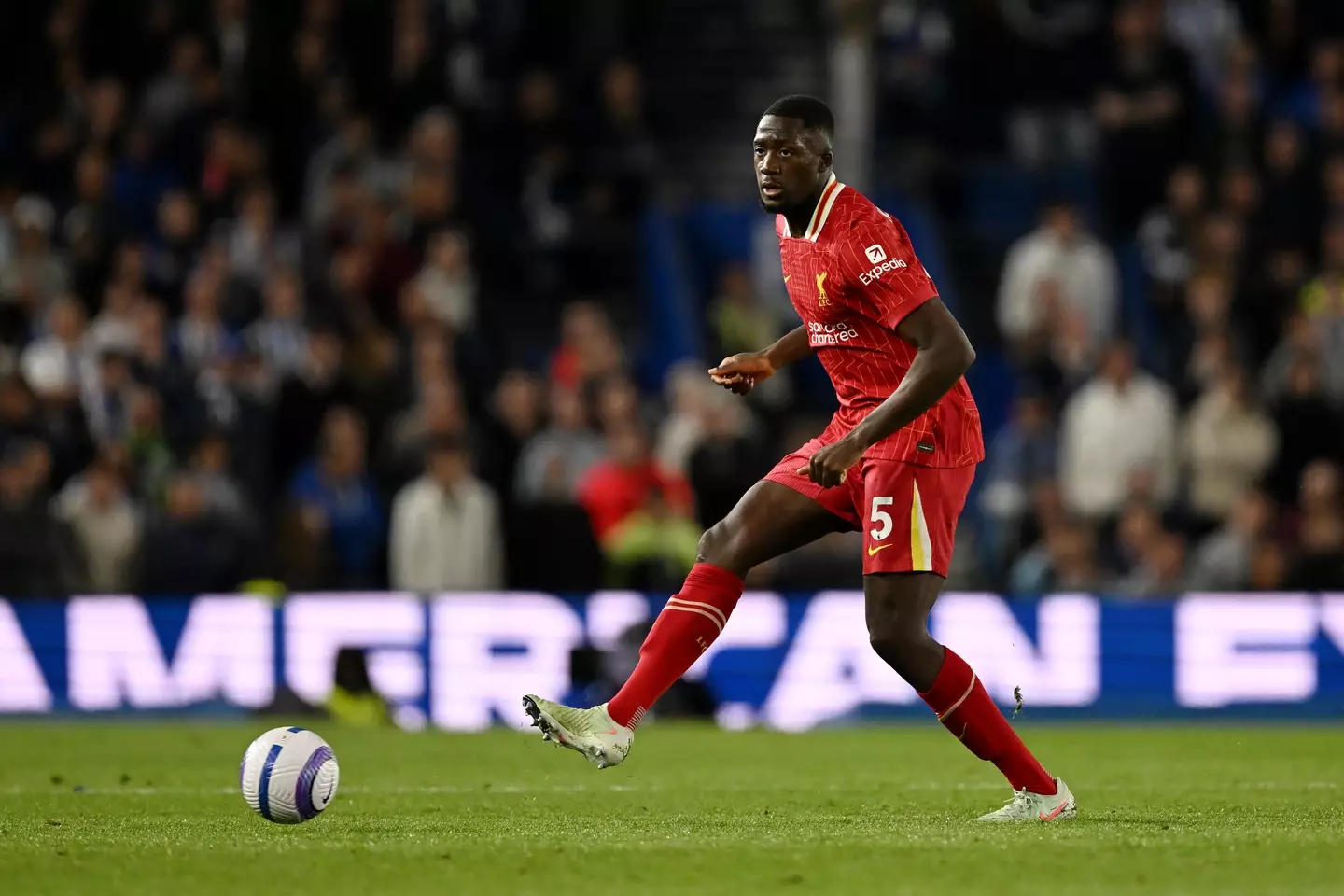 Ibrahima Konate continues to be linked with Real Madrid. Image: Getty