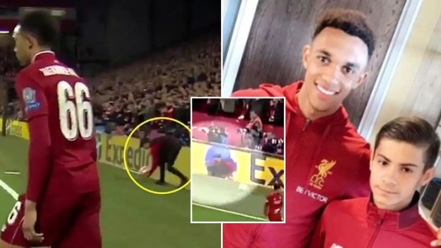 The ball boy that assisted Trent's corner against Barcelona is going places, four years on