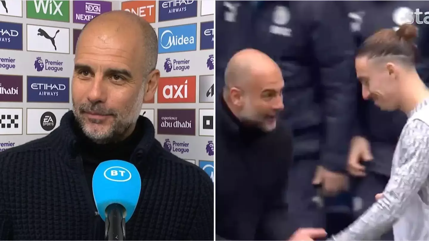 Pep Guardiola explains bizarre celebration after Manchester City victory over Liverpool