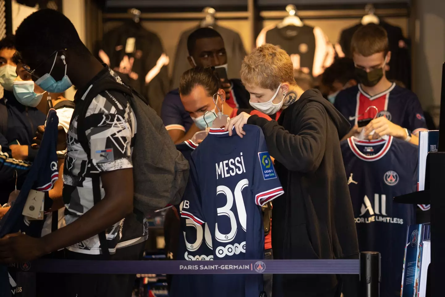 Plenty of PSG fans have already got their hands on a shirt. Image: PA Images