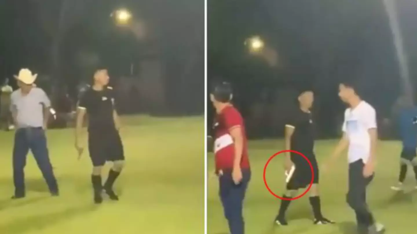 The Shocking Moment Referee Pulls Out Gun After Controversial Penalty Call