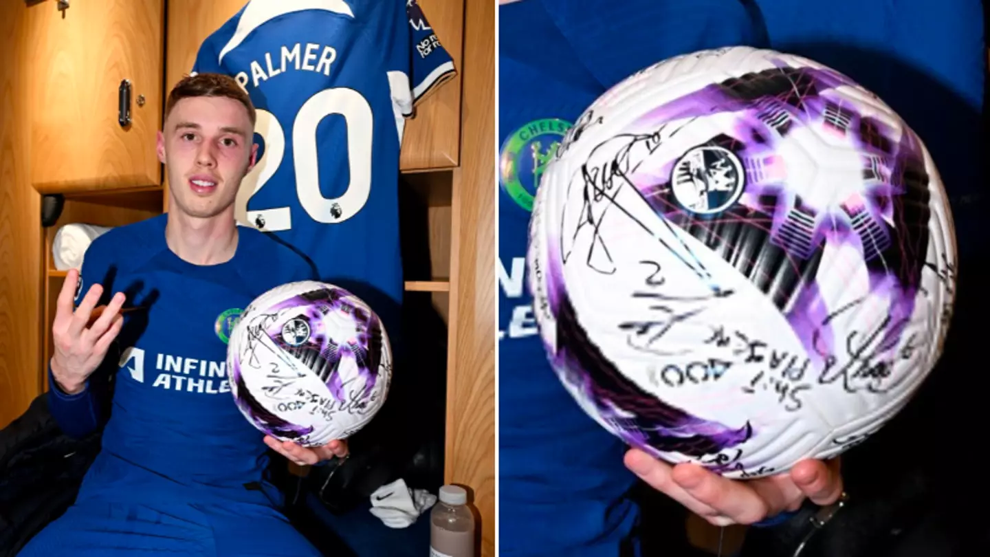 Fans spot rude message on Cole Palmer's hat-trick ball after Chelsea's dramatic win over Man Utd