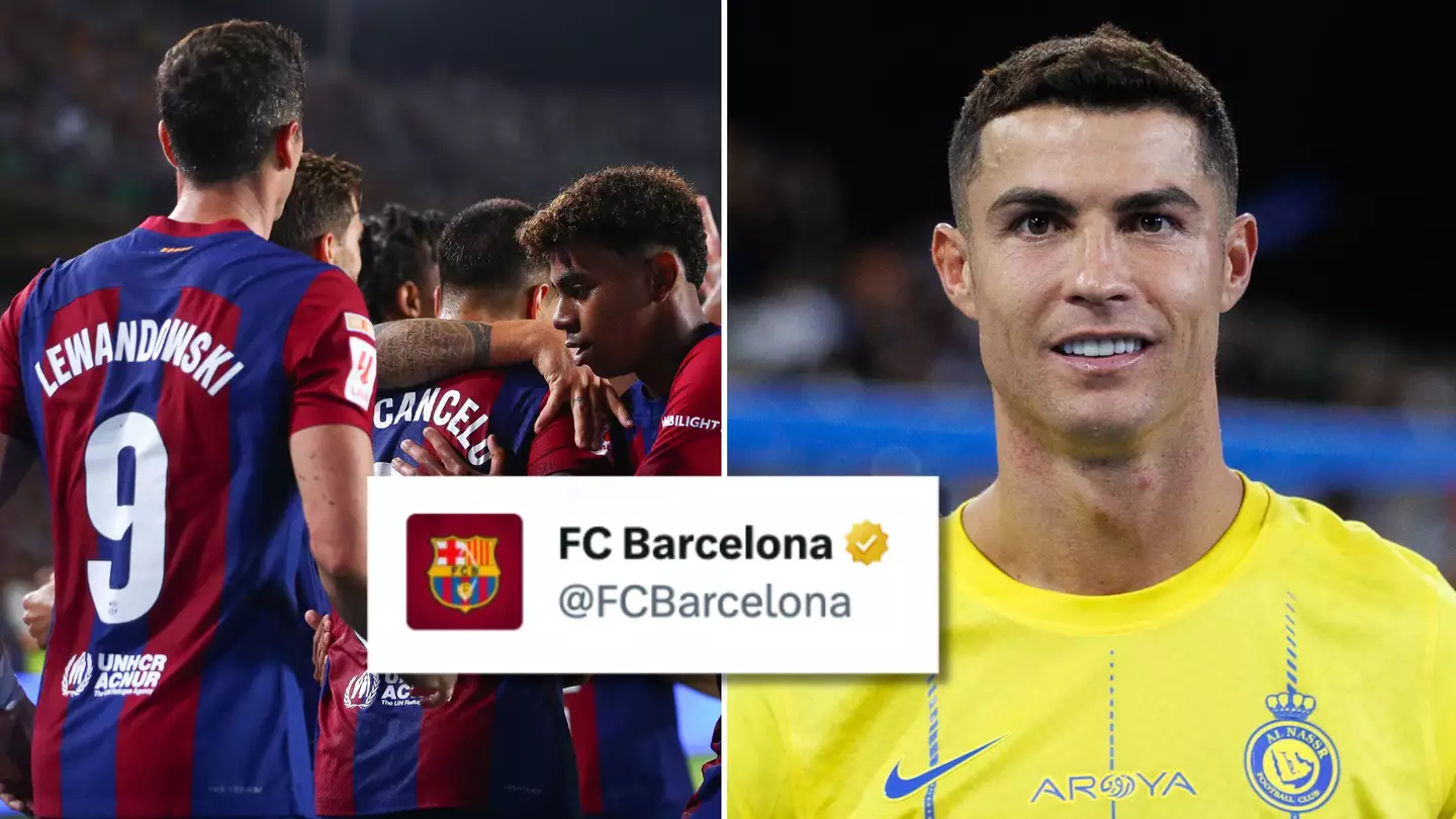 Barcelona share confusing Cristiano Ronaldo post before taking it down
