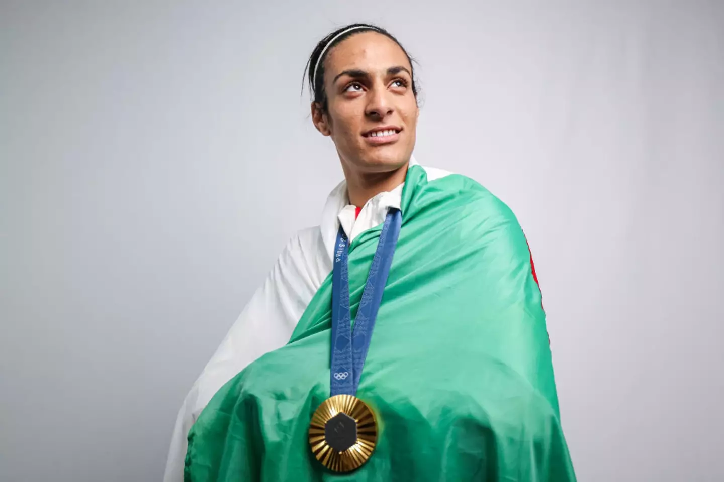 Imane Khelif with her Olympic gold medal (Credit:Getty)