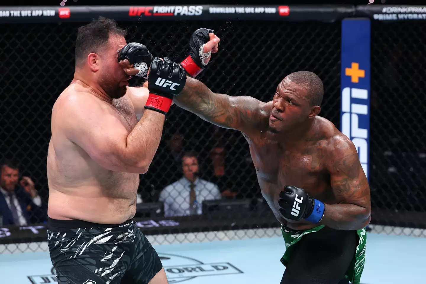 Mohammed Usman in action against Hamdy Abdelwahab at UFC Baku. Image: Getty