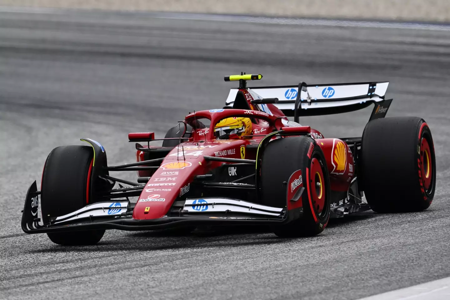 Lewis Hamilton endured a tough afternoon in Austria. Image: Getty