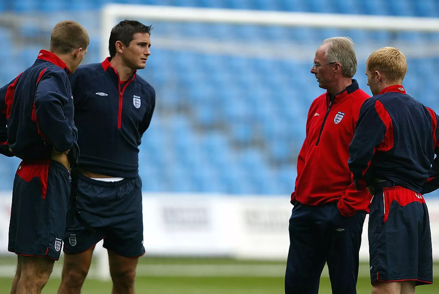 Gerrard (left), Lampard (second from left) and Scholes (right) during their England days (Image: Getty)