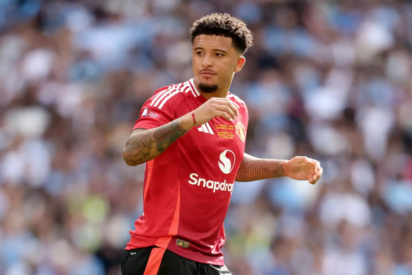 Man Utd winger Jadon Sancho pictured -