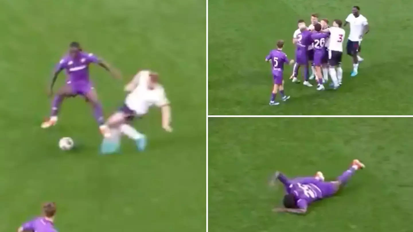Bolton player sparks confrontation with challenge on Fiorentina's Moise Keane but fans claim he did nothing wrong