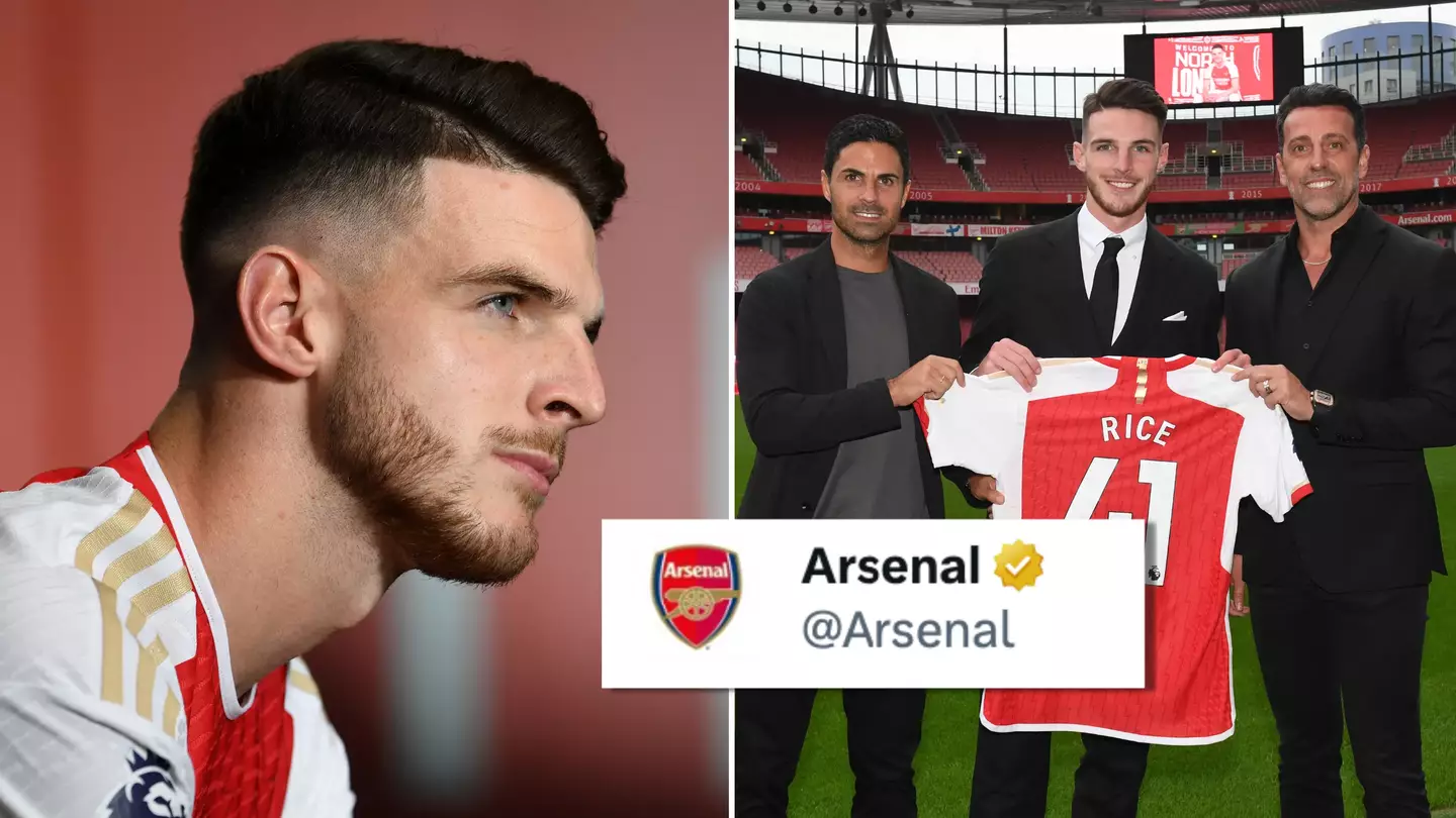 Arsenal fans think they got revenge for West Ham pettiness on Declan Rice announcement