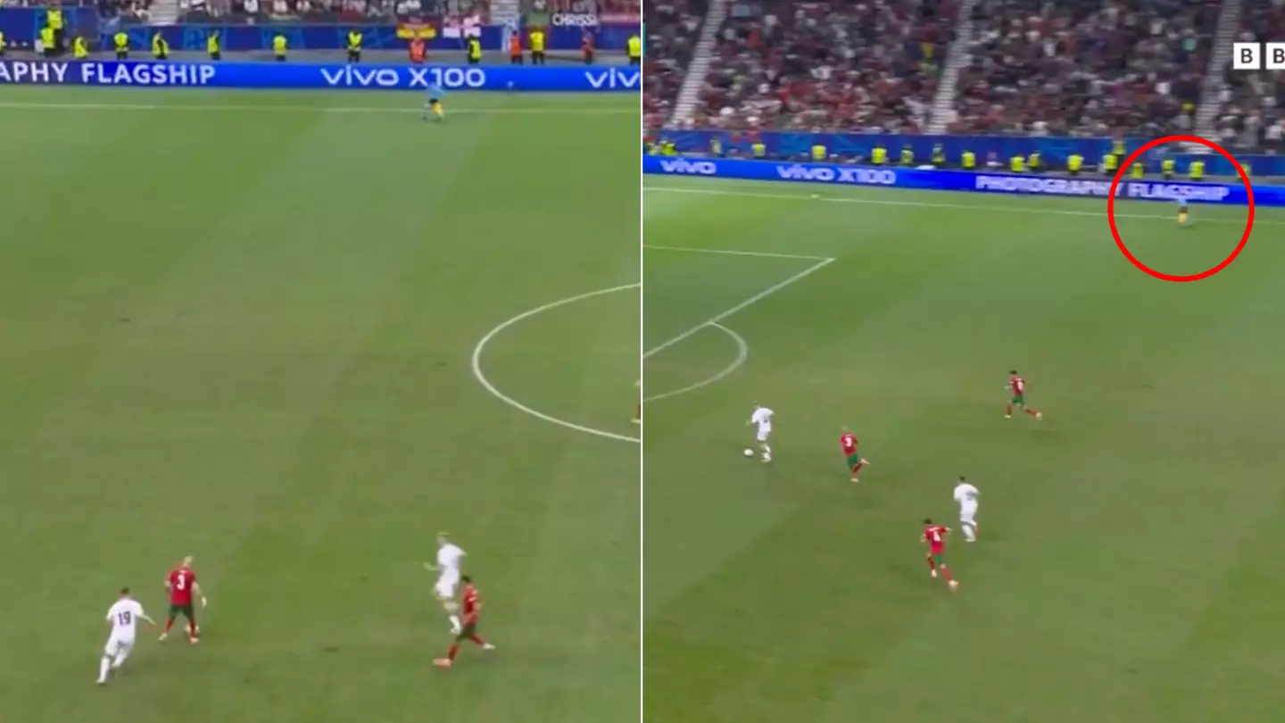 Fans stunned after seeing what the linesman did repeatedly in Portugal vs Slovenia