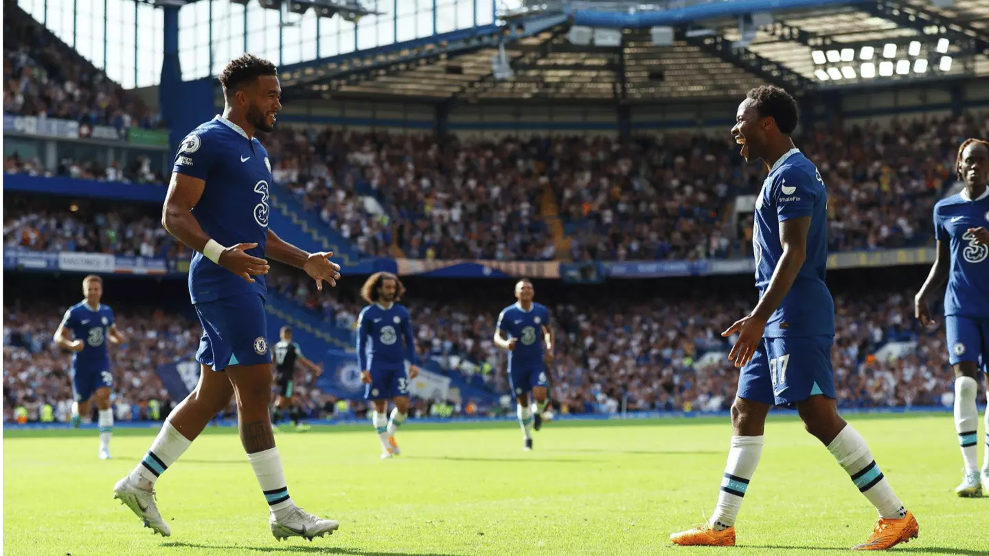 Reece James and Raheem Sterling. (Alamy)