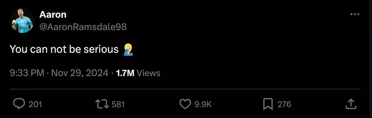 Image: Twitter/@AaronRamsdale98