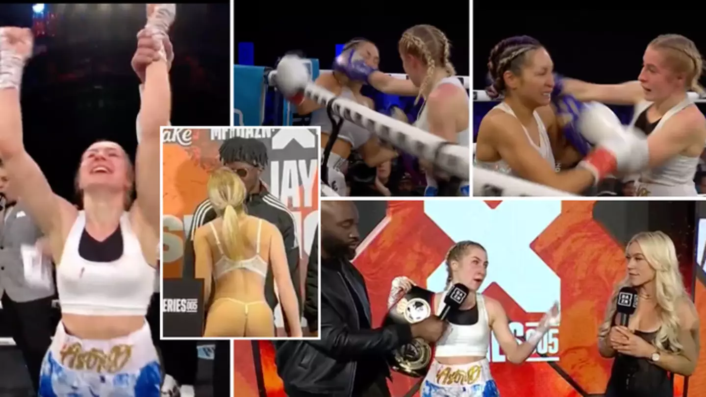 OnlyFans star Astrid Wett beats former Love Island contestant AJ Bunker after tough battle