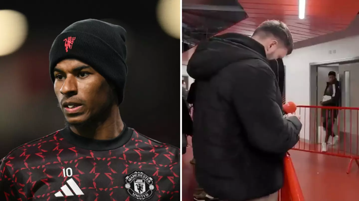 Man Utd fans' concerns for Marcus Rashford grow after post-match footage from inside Old Trafford goes viral