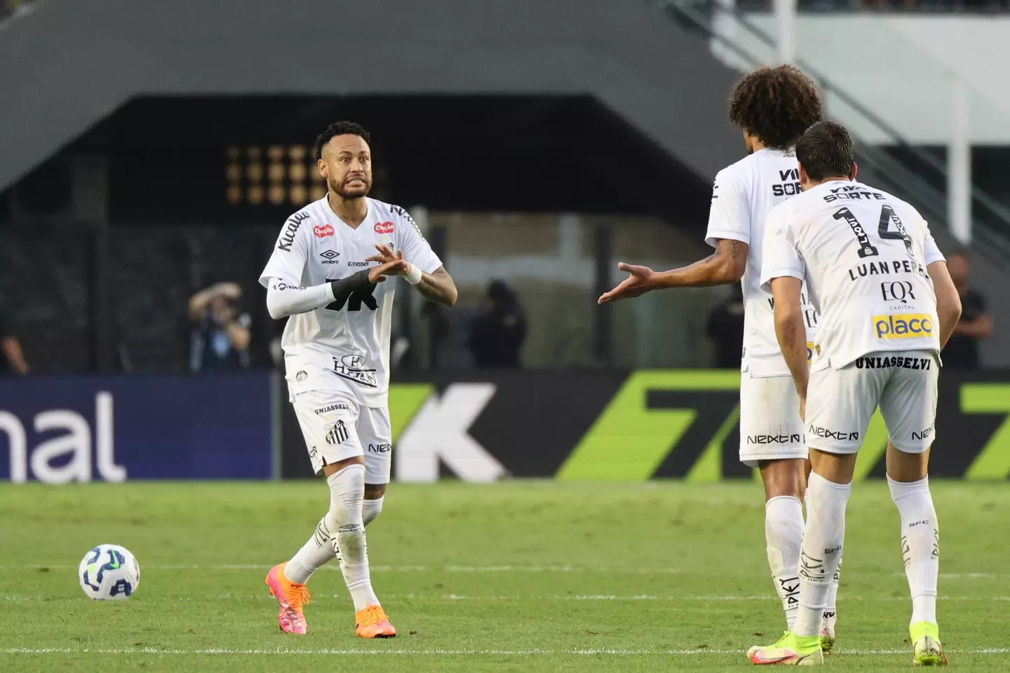 Neymar made his return for Santos on Saturday. Image credit: Getty