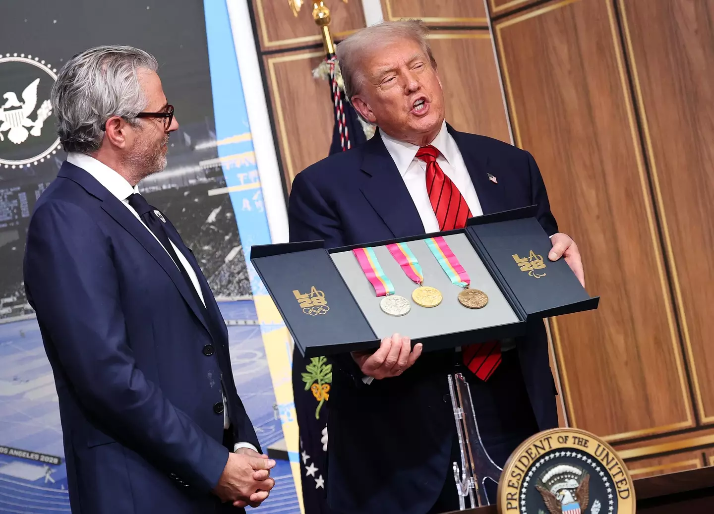 Trump set up a White House taskforce for the Olympics. Image: Getty