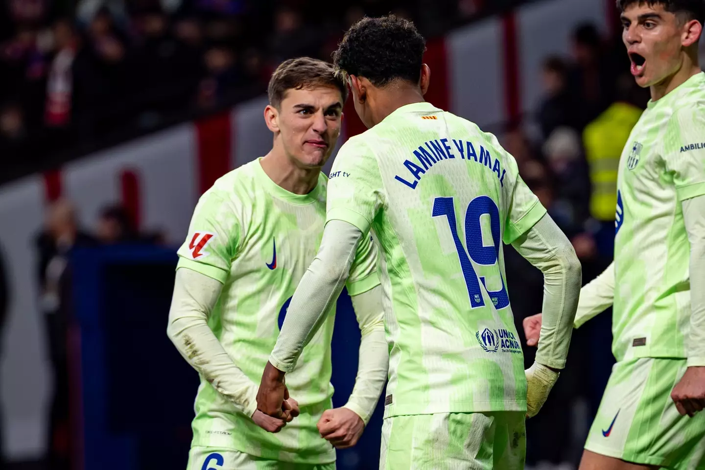 Lamine Yamal has his full name on the back of his shirt. Image: Getty