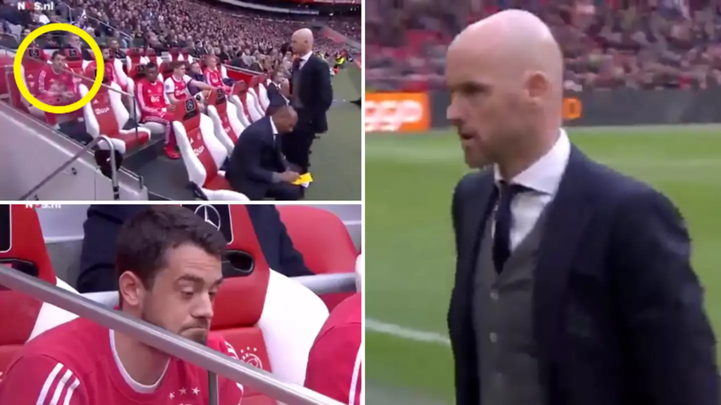 What happened the last time a player refused to come on for Erik ten Hag