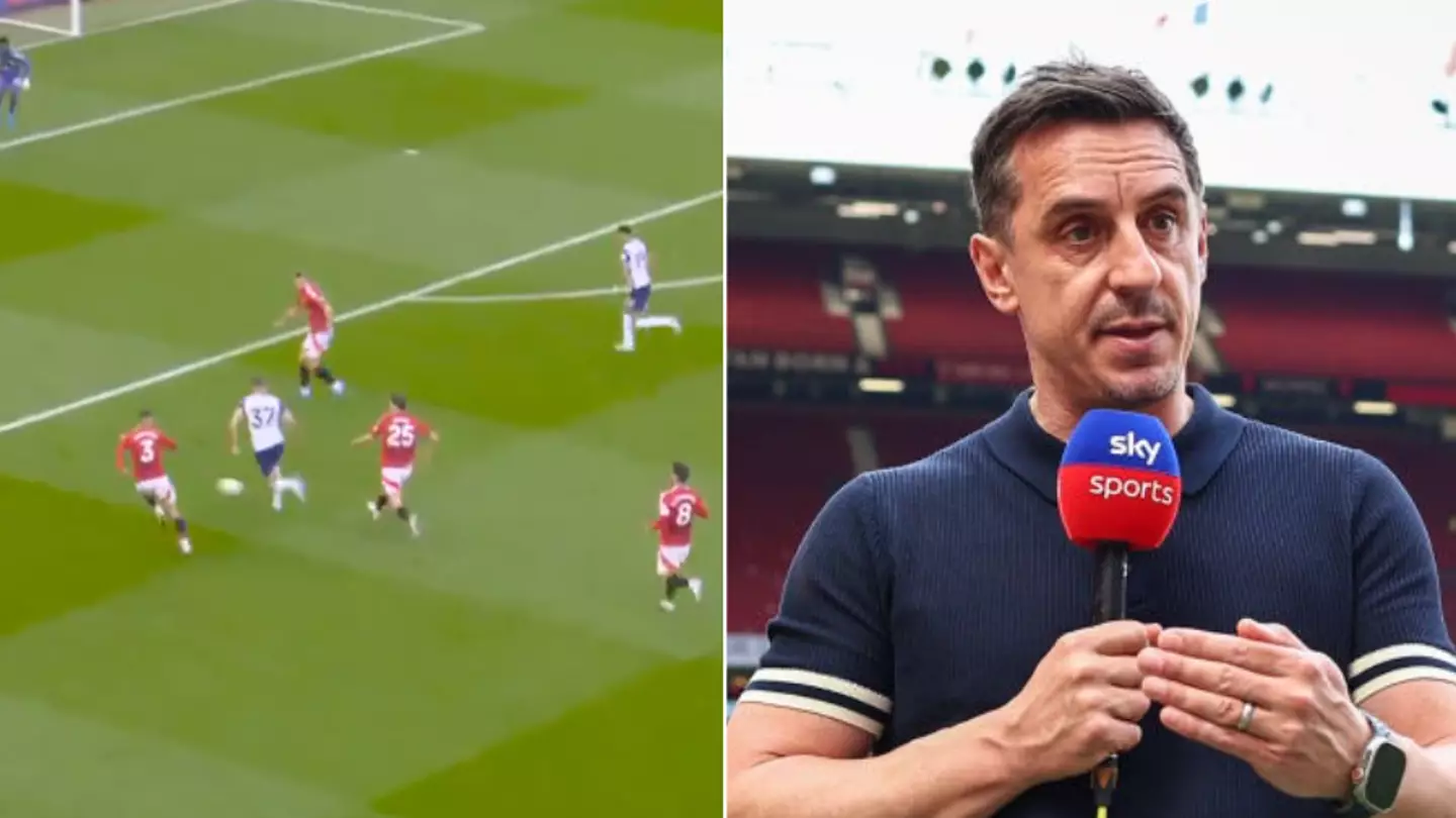 Gary Neville was in disbelief after witnessing Micky van de Ven's incredible assist against Manchester United