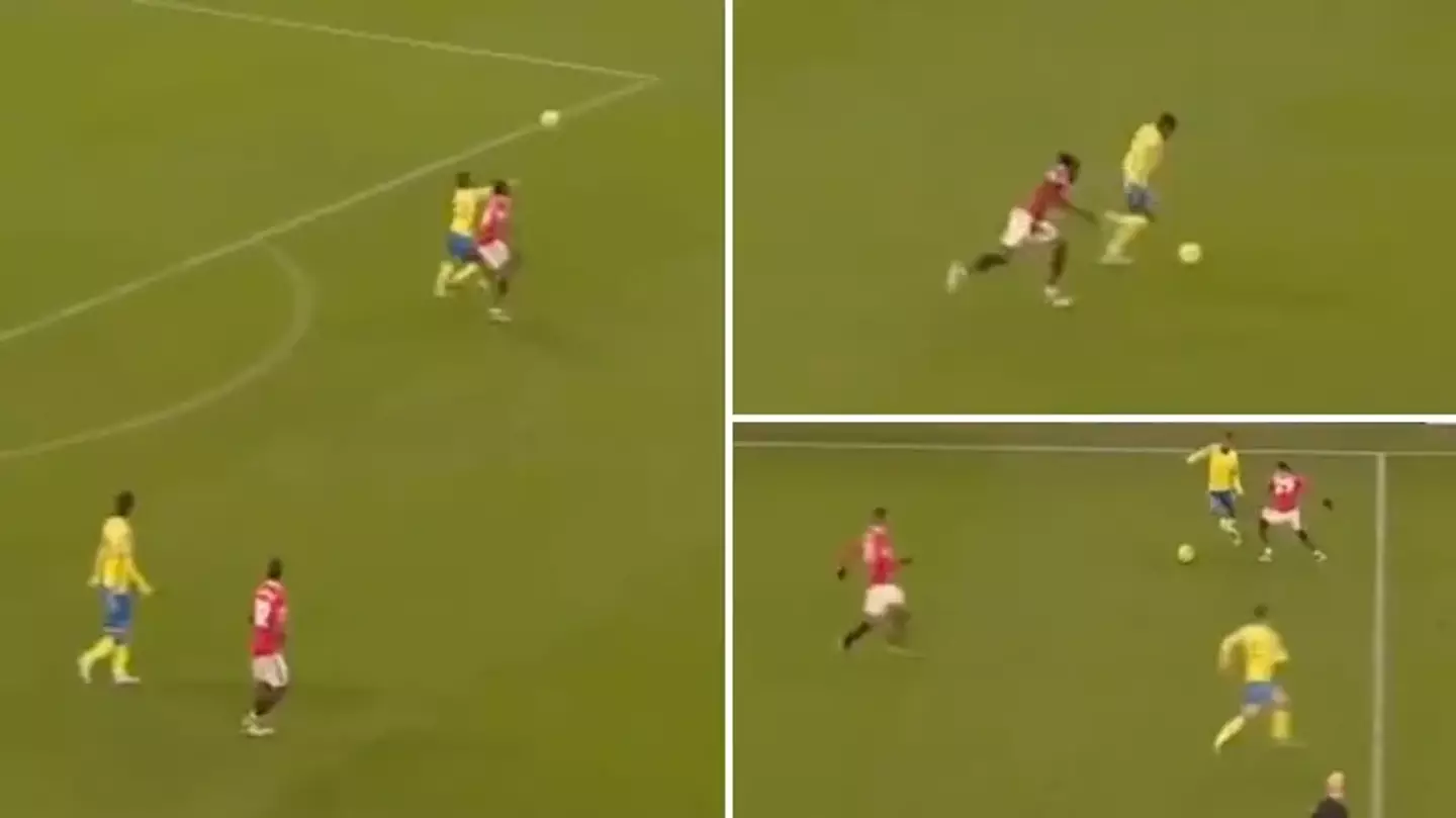 The only time Aaron Wan-Bissaka has been 'dribbled past' this season has got fans talking