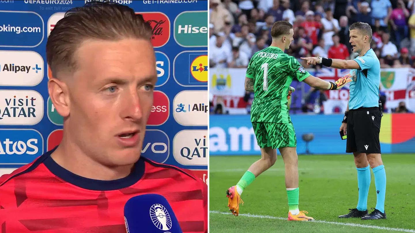 Jordan Pickford stopped from doing 'usual process' by referee in England vs Switzerland penalty shootout