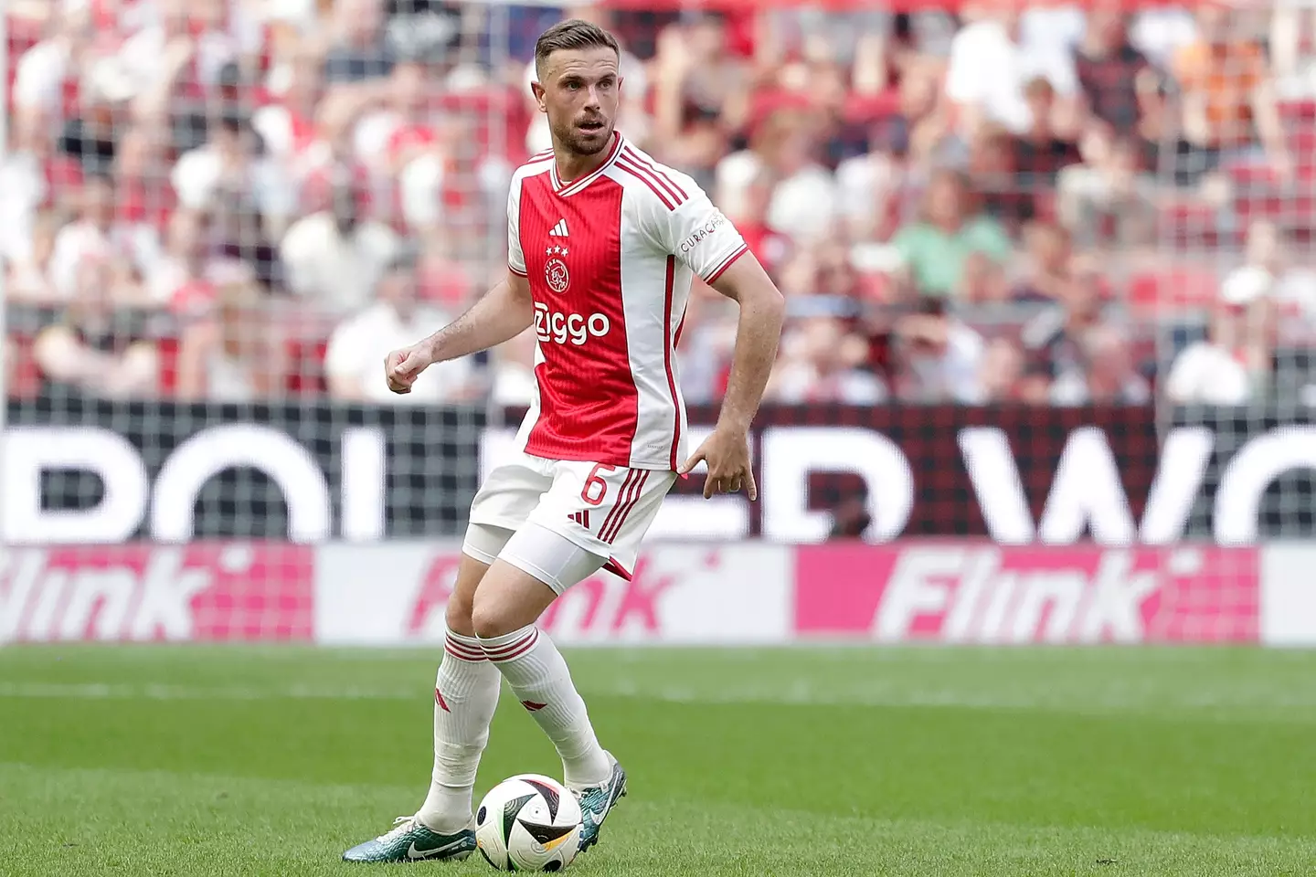 Jordan Henderson in action for Ajax. Image: Getty