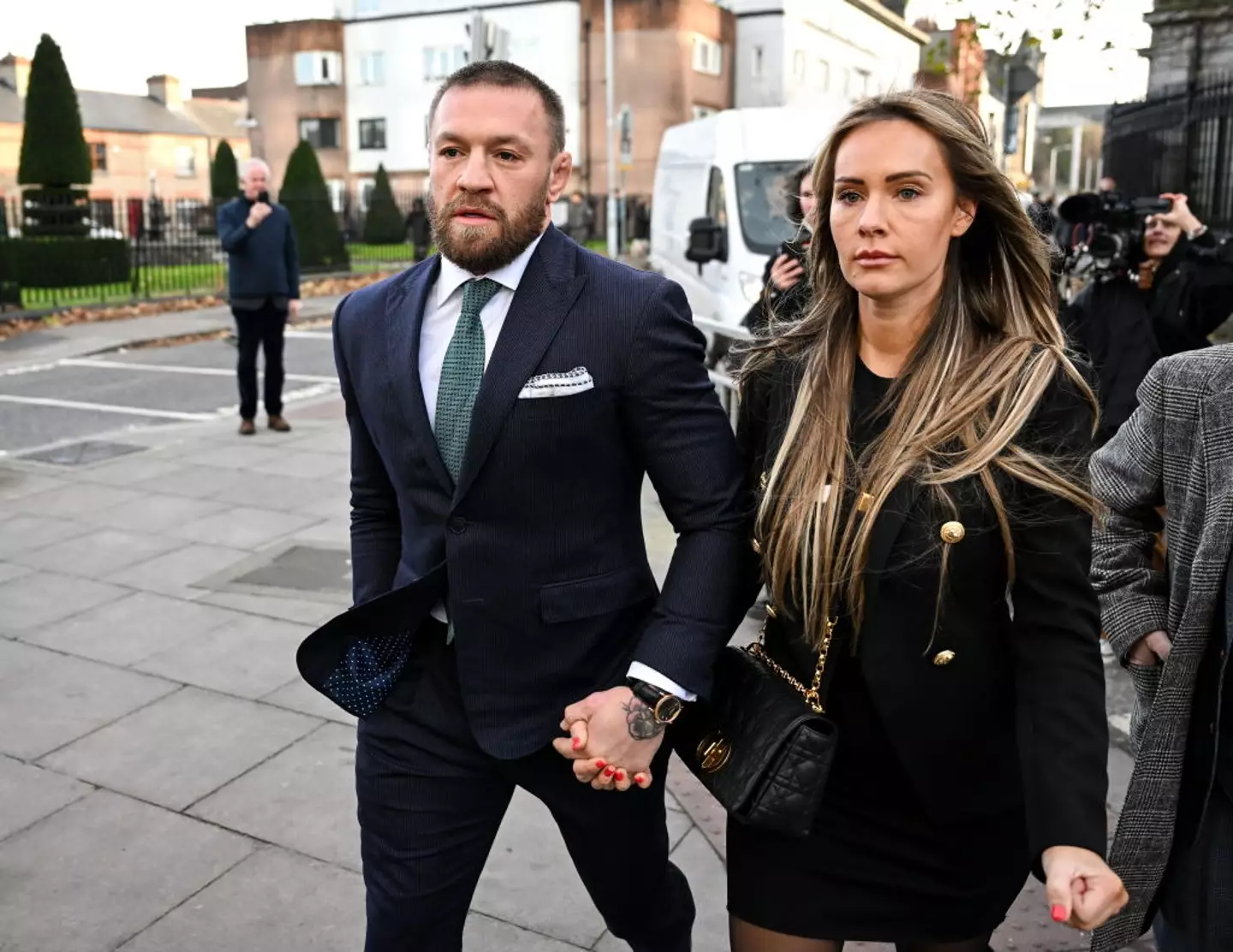 Conor McGregor was accompanied by fiancée and other family members on Friday. (Image: Getty)