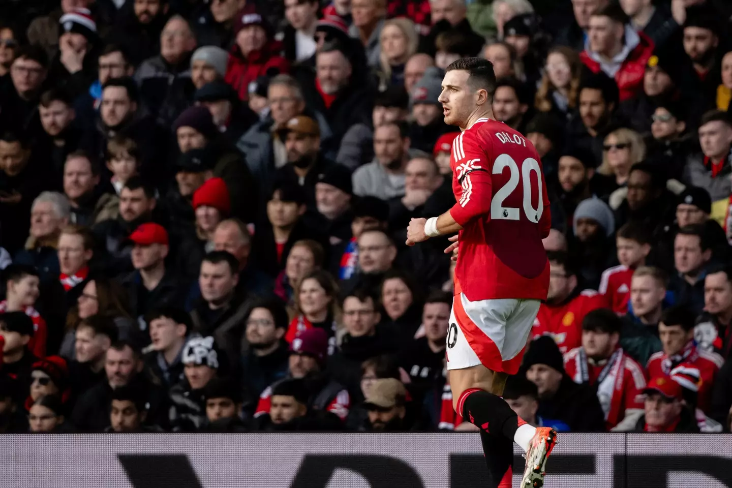 Diogo Dalot in action for Manchester United against Crystal Palace. Image: Getty