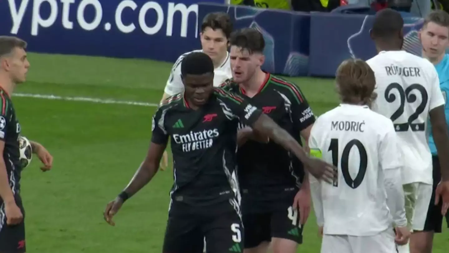 Declan Rice furious with Thomas Partey after seeing what he did in closing stages of Real Madrid win