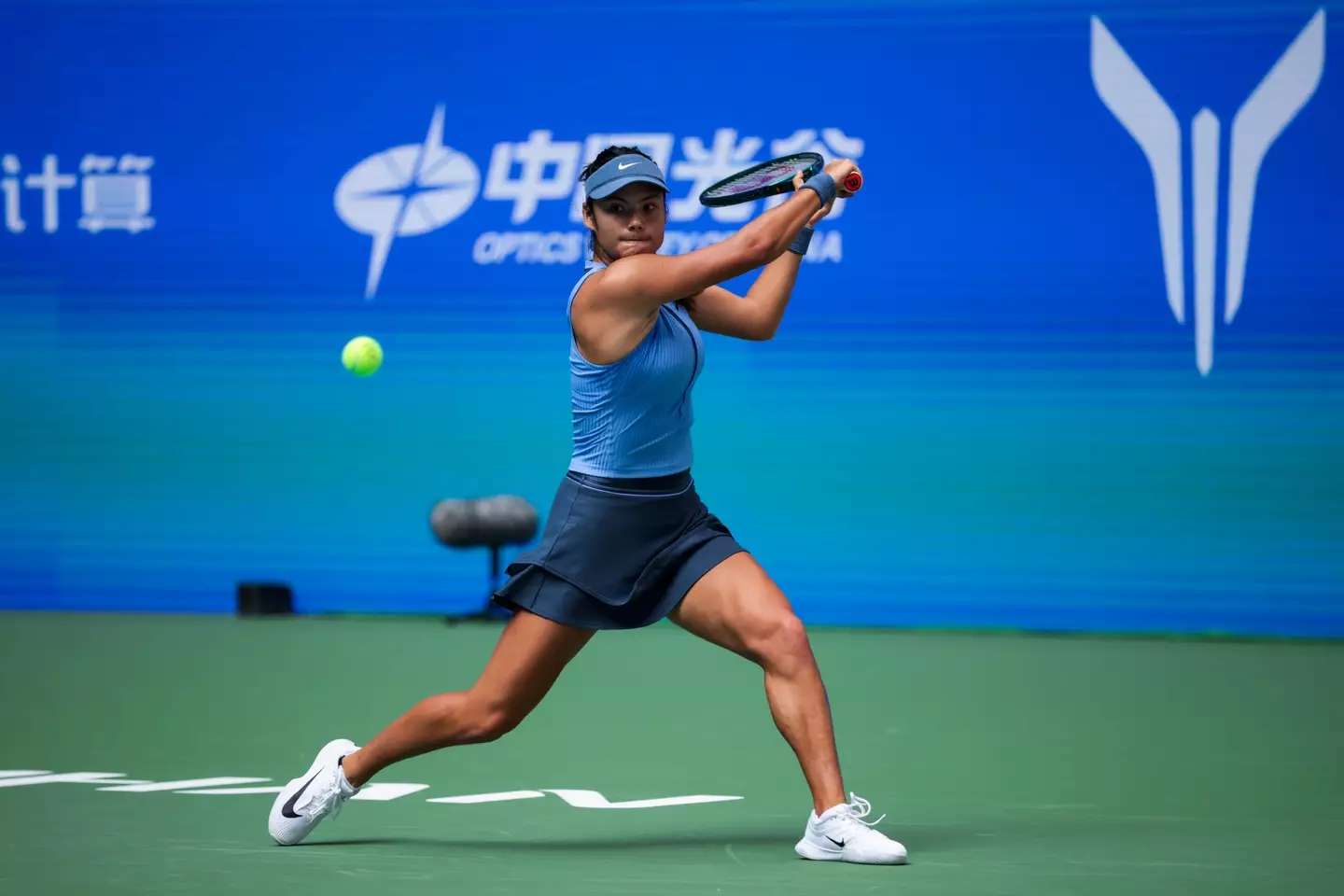 Emma Raducanu has been knocked out of the Ningbo Open. Image: Getty