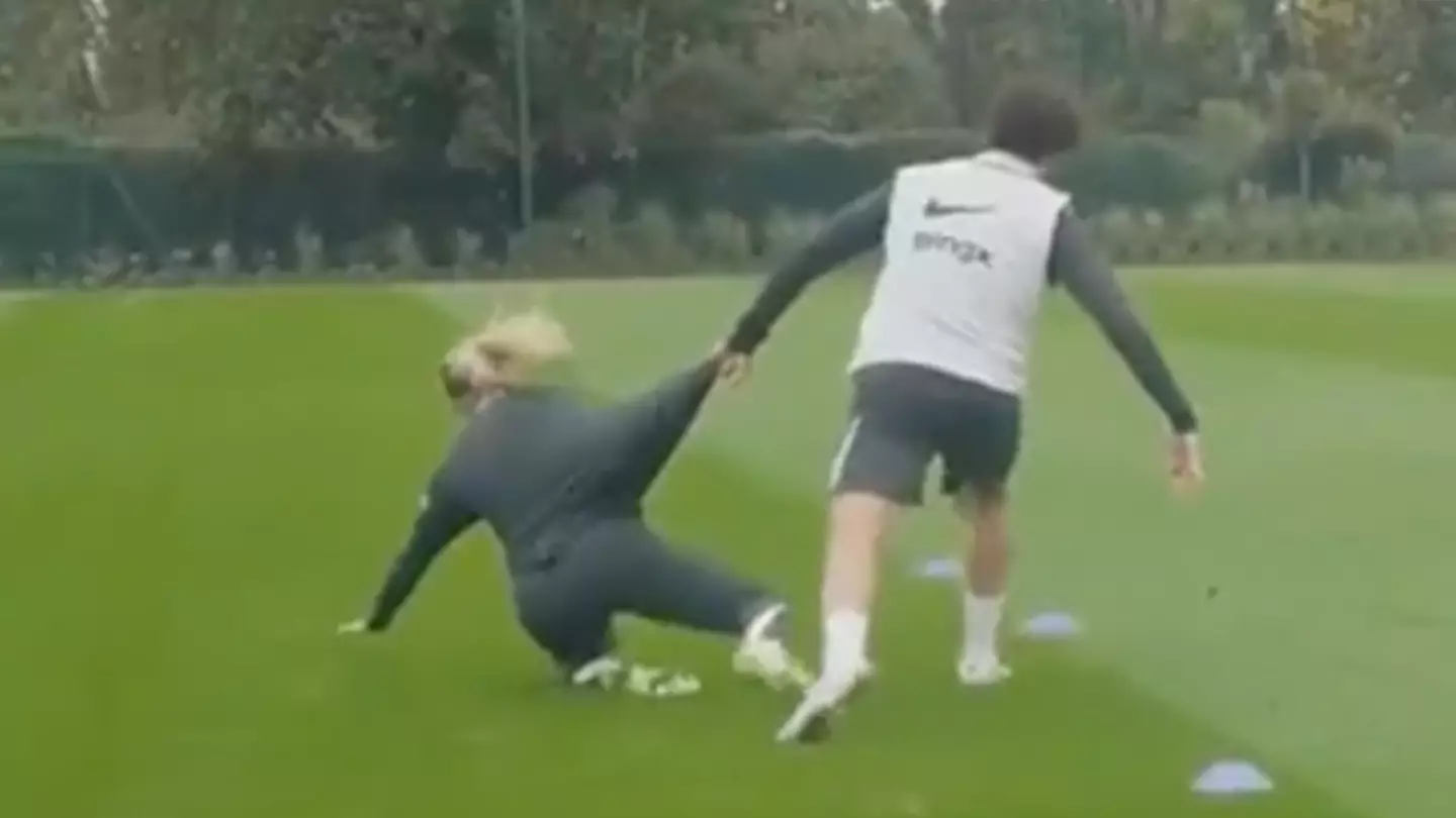 Diego Costa Takes Out Female Former Chelsea Player With Bruising Tackle In Training