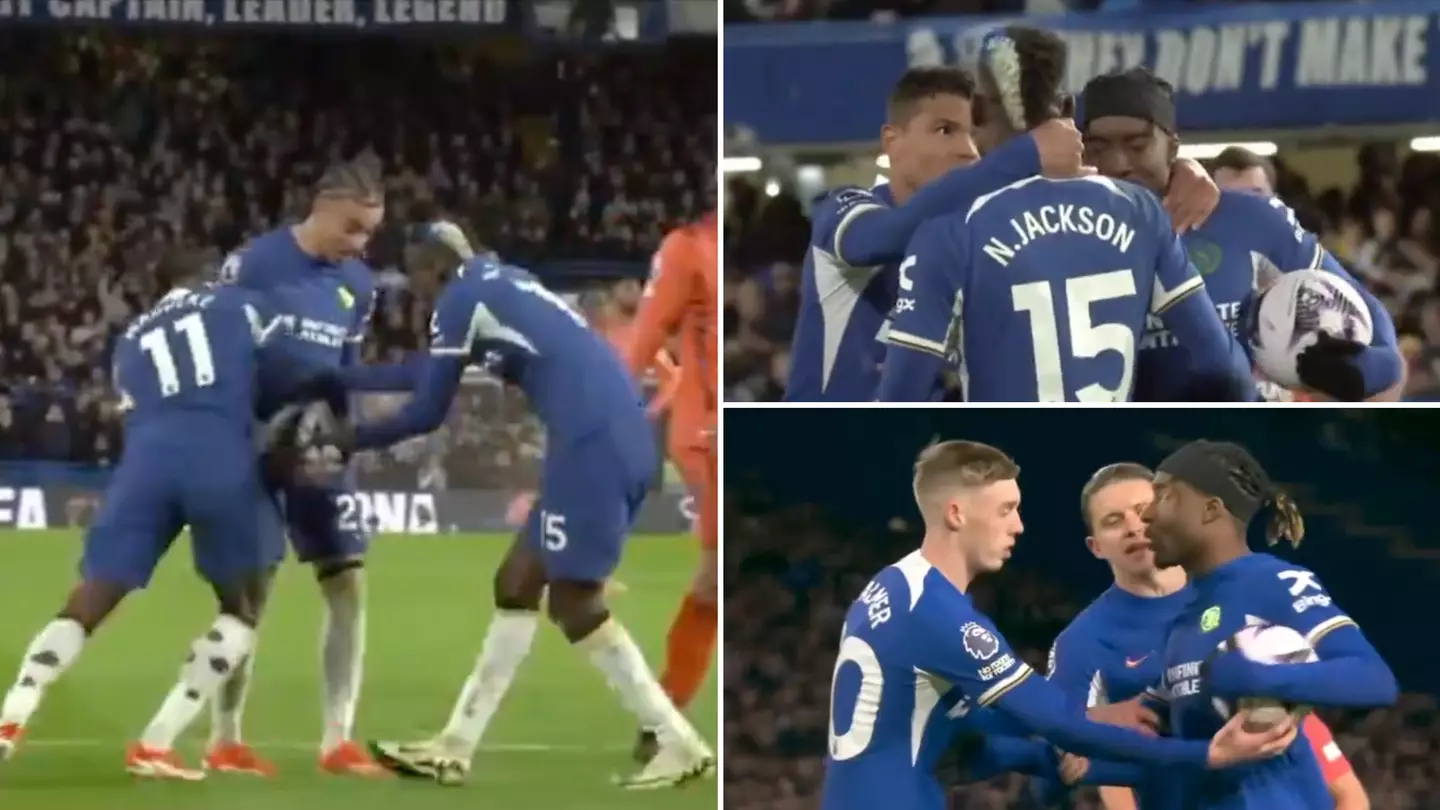 Unseen footage of Chelsea players arguing about penalty shows exactly what happened