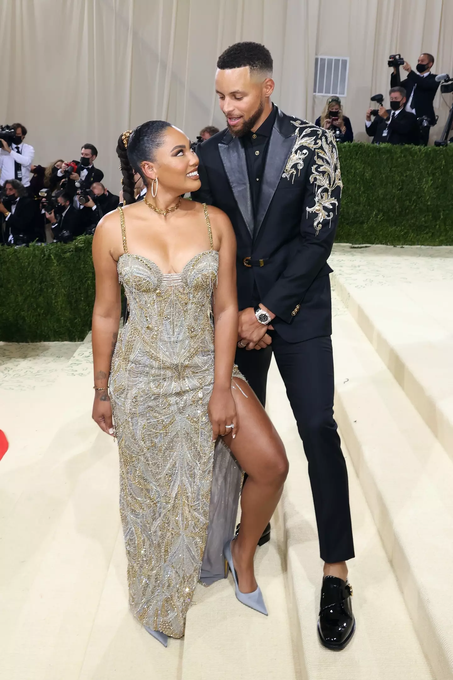 Steph and Ayesha Curry attend the Met Gala. Image: Getty