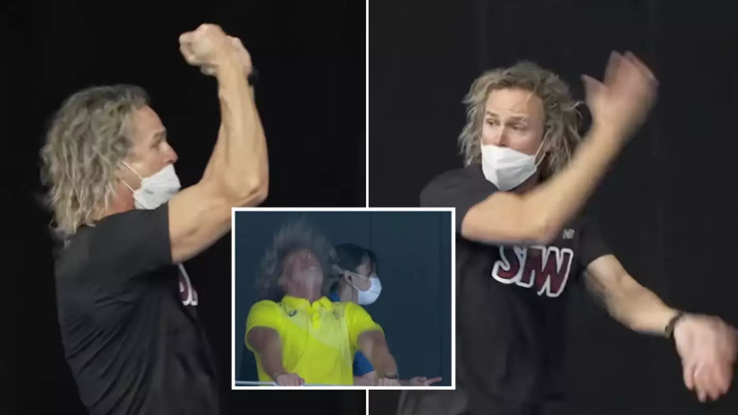Viral Australian Swim Coach Has Another Wild Reaction As Ariarne Titmus Claims World Record