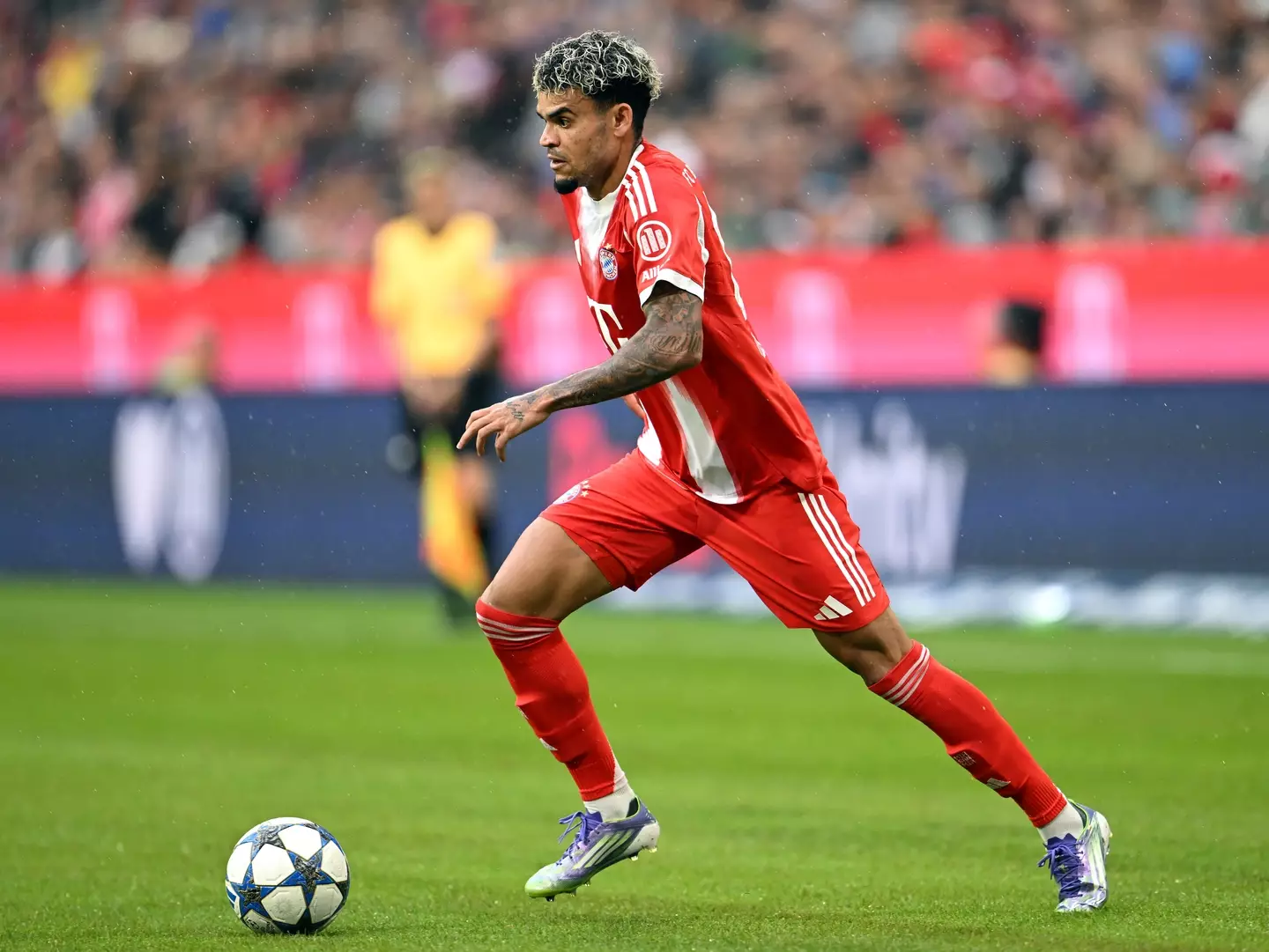 Luis Diaz in action for Bayern Munich. Image: Getty