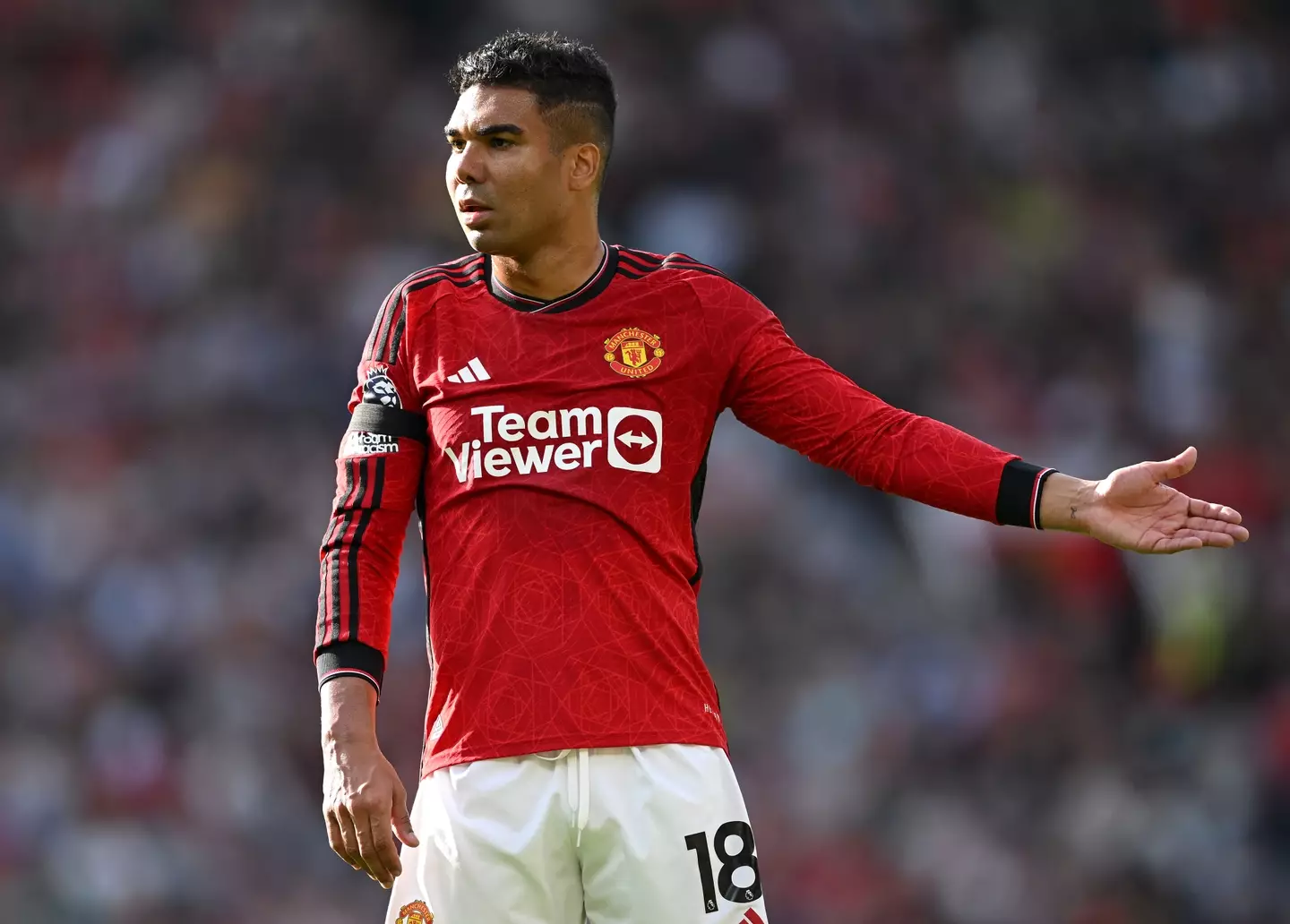 Casemiro in action for Manchester United. Image: Getty