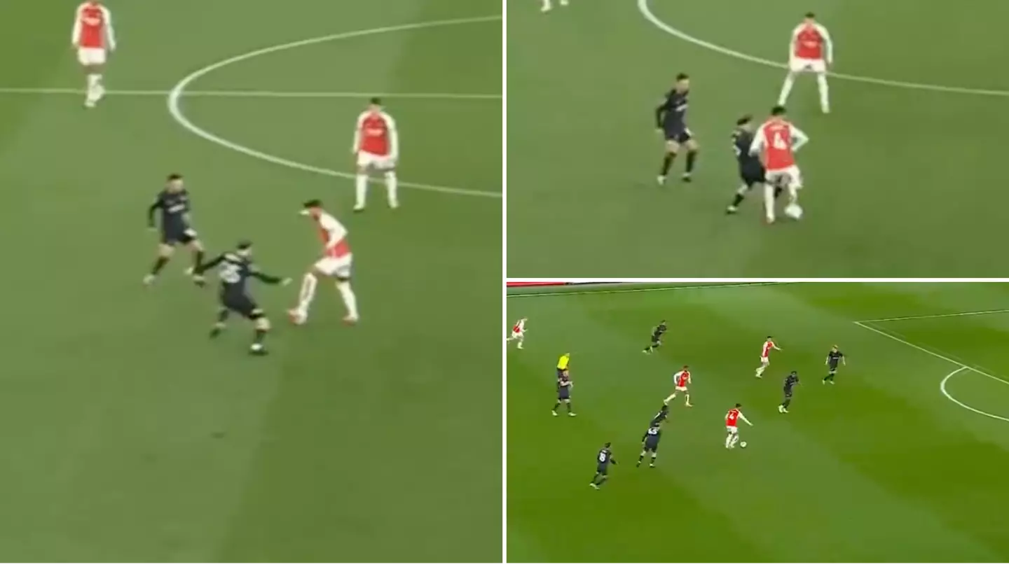 Ben White pulls off outrageous Zinedine Zidane-like roulette spin against Luton Town