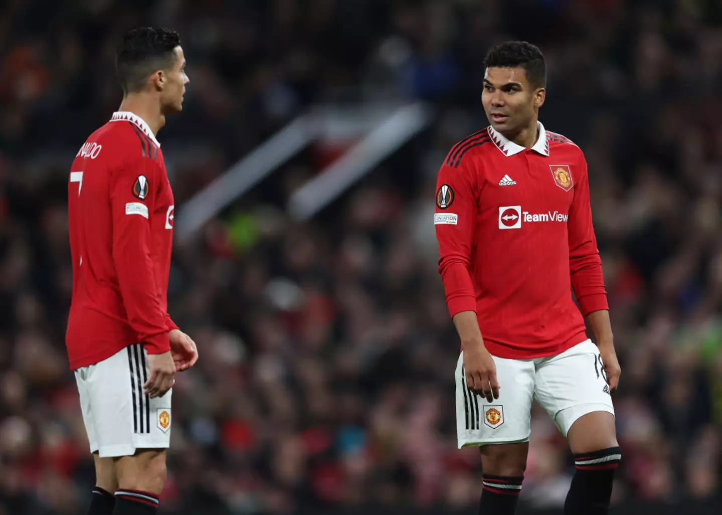 Ronaldo played with Casemiro at Real Madrid and Manchester United (Image: Getty)