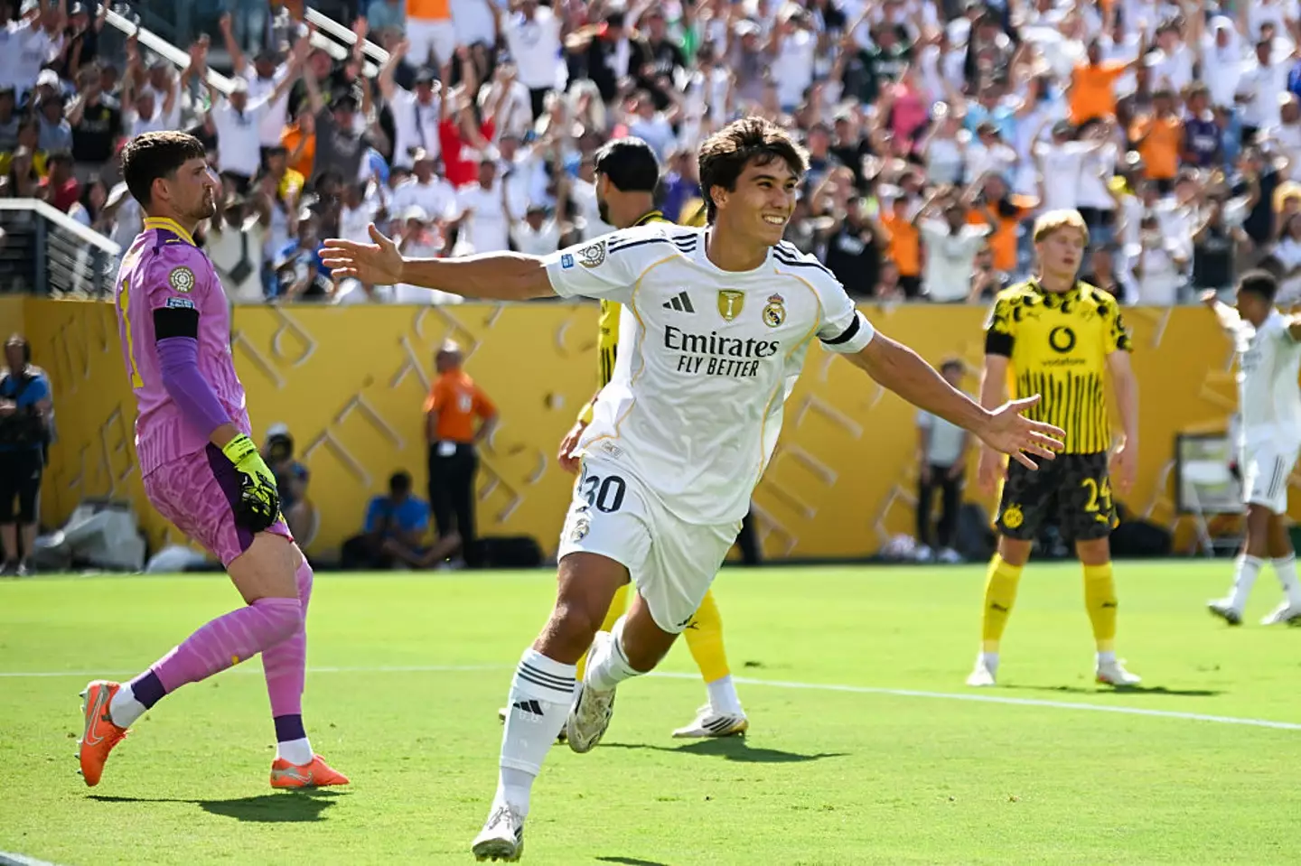 Gonazalo Garcia scored Real Madrid's first goal against Dortmund. (Image: Getty)