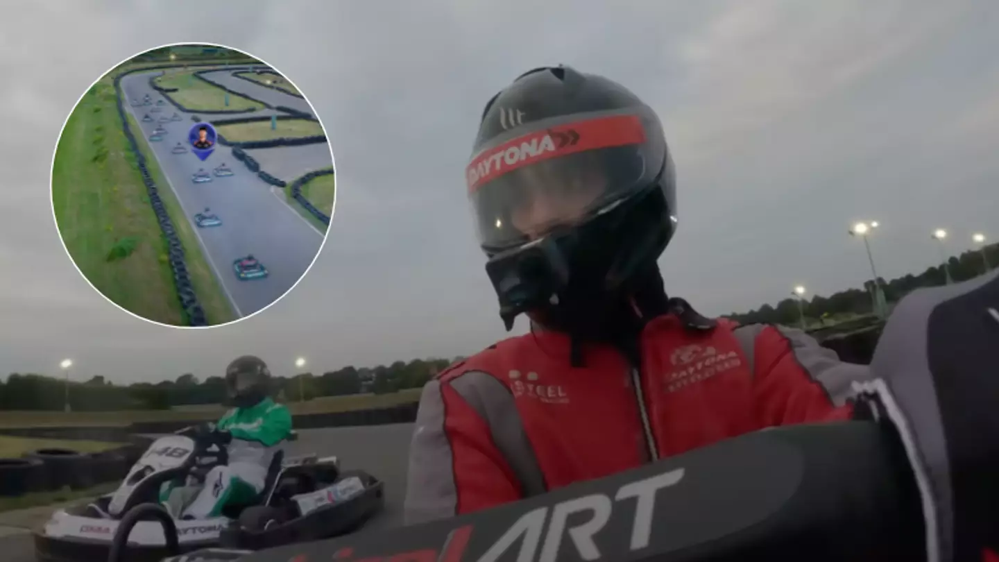 Current F1 driver goes undercover in amateur go-kart event and the footage is fascinating