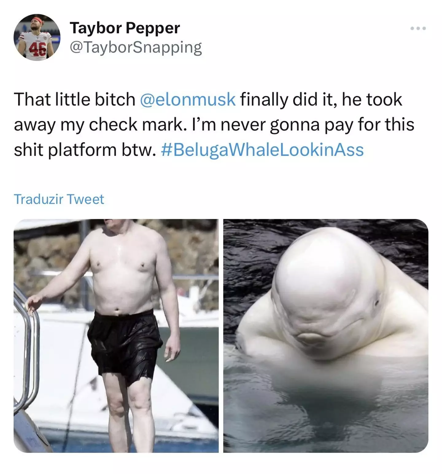 San Francisco 49ers player Taybor Pepper dropped his callout of Elon Musk in a now-deleted tweet.